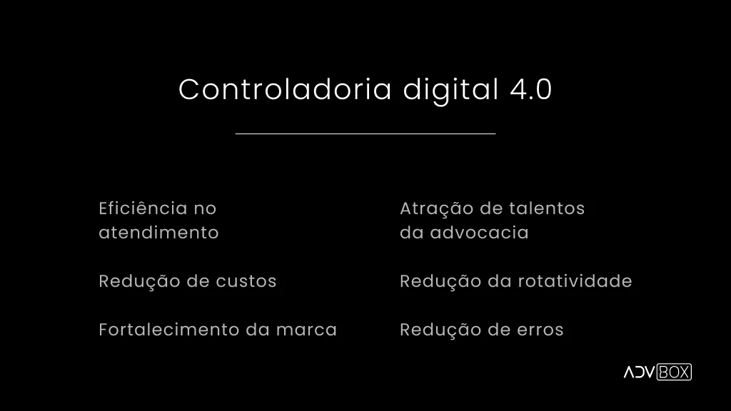 lista de benefícios da controladoria digital 4.0